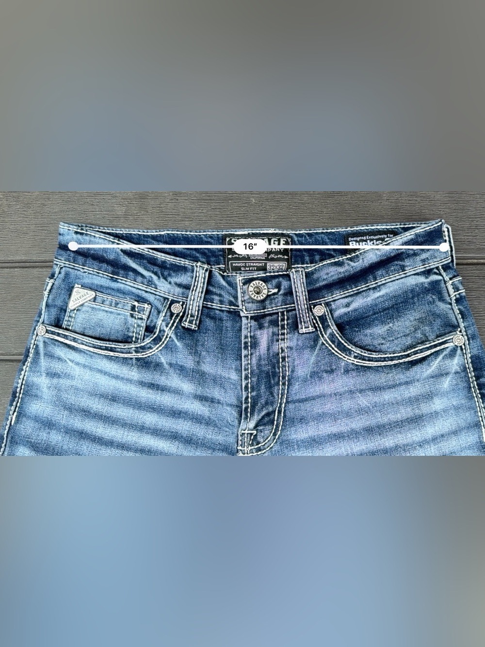 Salvage Supply Company Havoc Straight Slim Jeans 32x32 - Picture 11 of 12